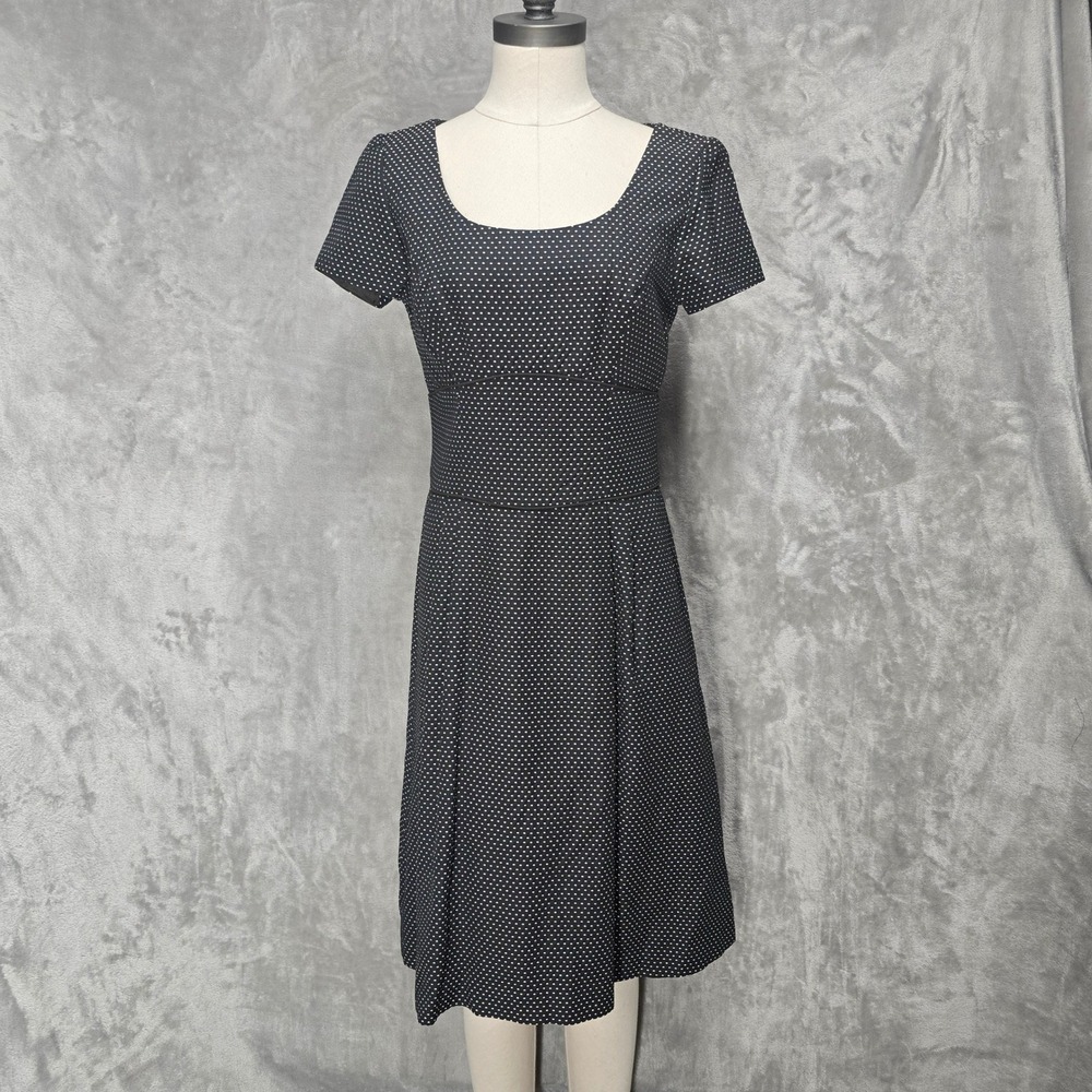 Talbots Black Polka Dot Midi Dress